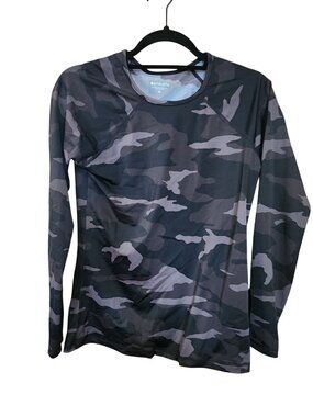 Athleta Womens Long Sleeve Camo Print Performance Top M